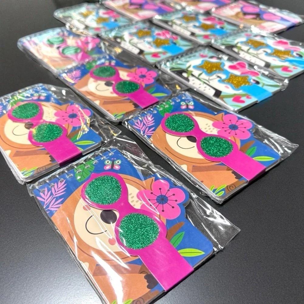 NWT Lot of 13 Mini Notebooks — Unicorn, Pandas, Sloths — Individually Wrapped!